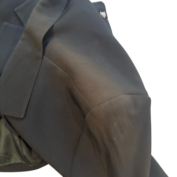 Vintage 90’s Versace Jeans Couture Black Wool Blazer, Sz 6 - Picture 15 of 16